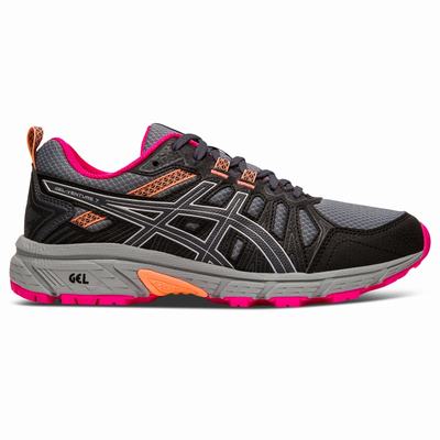 Asics Gel-Venture 7 (D) - Naisten Polkujuoksukengät - Harmaat/Hopea